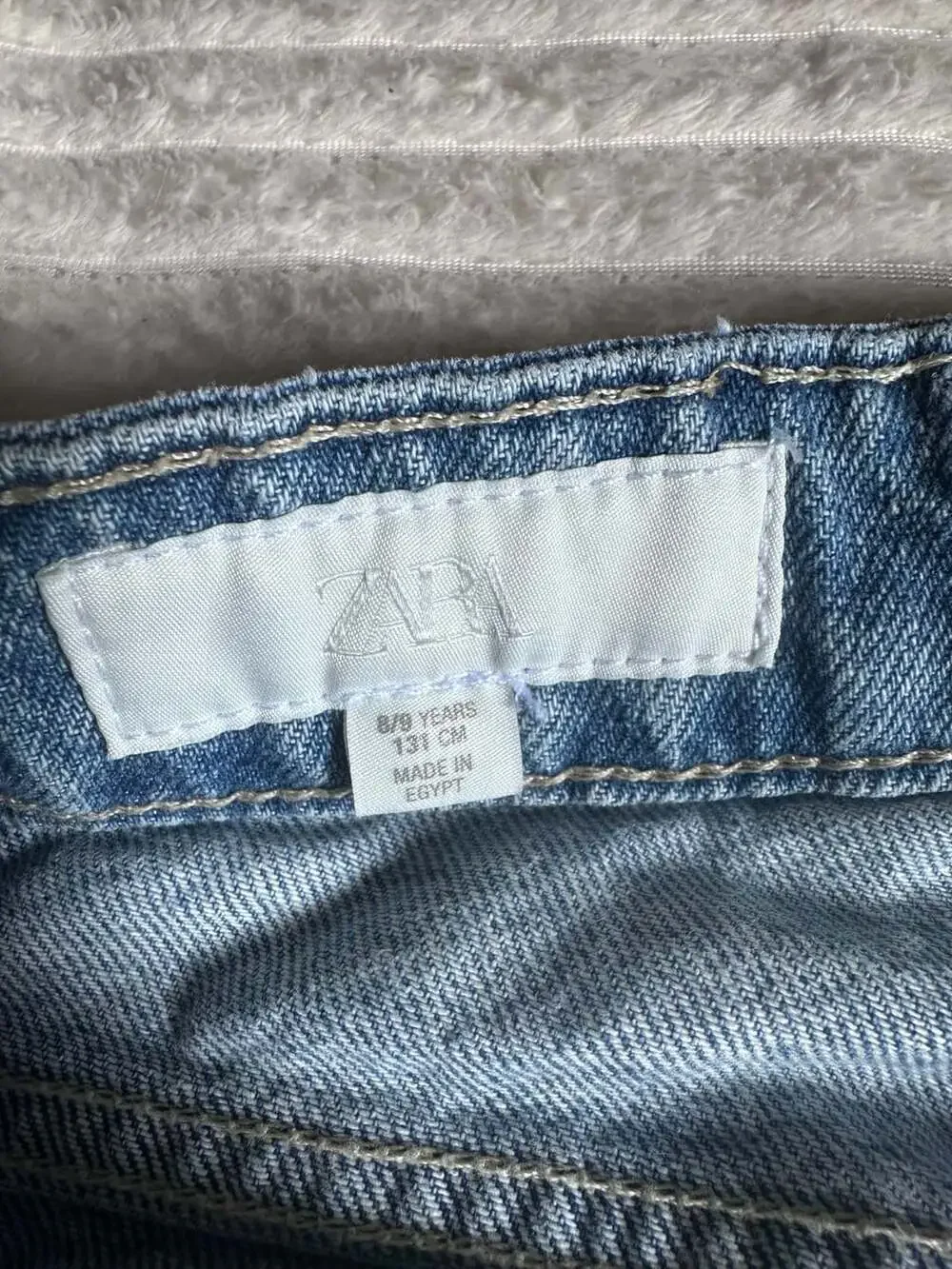Zara Embroidered Cherry Jeans and Old Navy Baggy Mid-Leg Jeans